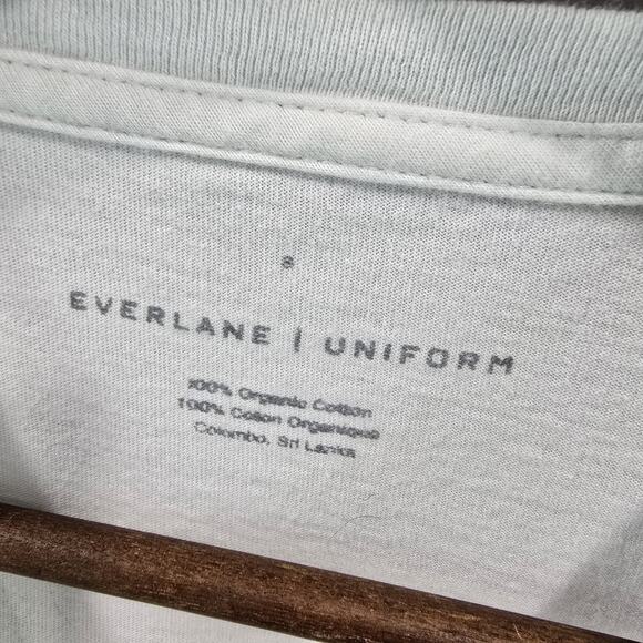 Everlane T Shirt Mens Small White Short Sleeve Crew Organic Cotton Lightweight - Picture 3 of 11